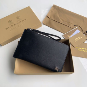 BURBERRY 버버리 레더 클러치백 BURB0409 2COLOR