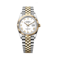 35위 (실사영상) ROLEX 로렉스 최고급형 데이져스트 m126233-0029 드레스워치 넘버원 18K 옐로골드 투톤 콤비 화이트 다이얼 브레이슬릿 스위스 ETA 2836-2 오토매틱 무브먼트 rol0559