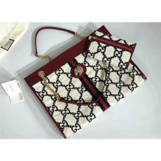 GUCCI 구찌 캔버스 타이거헤드 라지 토트백 537219