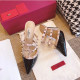 VALENTINO 발렌티노 락스터드 슬링백 힐 9.5cm M1353-5