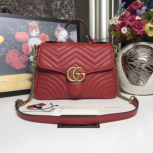 GUCCI 구찌 GG마몽 마틀라세 탑 핸들 신상 498110