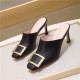 ROGER VIVIER 로저비비에 힐 슬리퍼 굽높이7.5CM  RR1991-1신상 (220,255,사이즈 주문제작)
