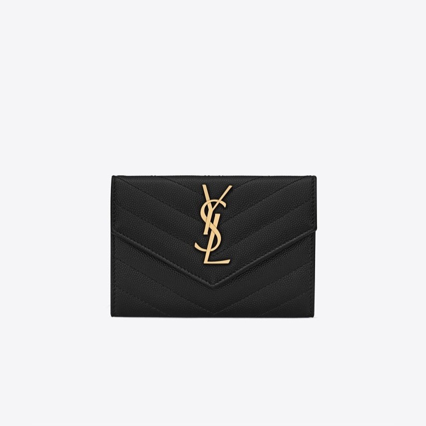 SAINT LAURENT 생로랑 모노그램 앙브로프 중지갑 414404 (금장/은장)