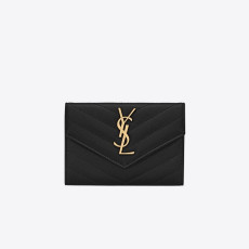 SAINT LAURENT 생로랑 모노그램 앙브로프 중지갑 414404 (금장/은장)