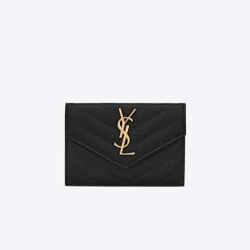 SAINT LAURENT 생로랑 모노그램 앙브로프 중지갑 414404 (금장/은장)