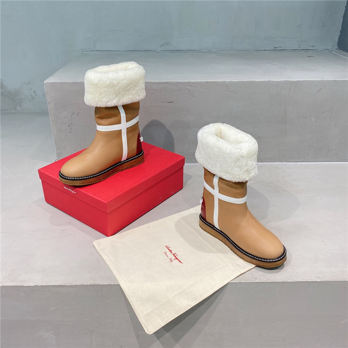 FERRAGAMO 페레가모 여성용 털부츠 F93778-2