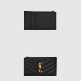 SAINT LAURENT 생로랑  모노그램 지퍼 카드지갑 607915 (금장/은장)