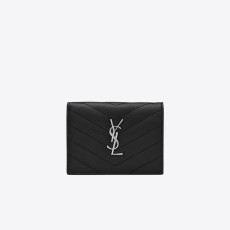 4위 SAINT LAURENT 생로랑 마틀라세 반지갑 (금장/은장)