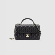 CHANEL 샤넬 캐비어 탑핸들 뉴미니 플랩백 AS2431