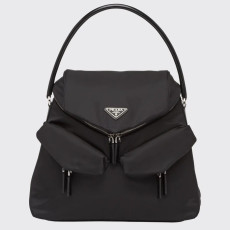 PRADA 프라다 시그노가죽 트리밍 나일론 토트백 1BC16 2COLOR