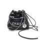 CHANEL 샤넬 22백 샤이니 카프스킨 실버메탈 핸드백 미니 AS3263