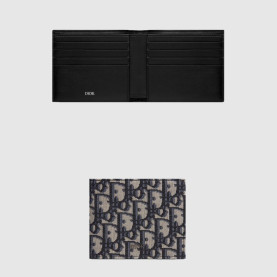 42위 DIOR 디올 오블리크 자카드 반지갑
