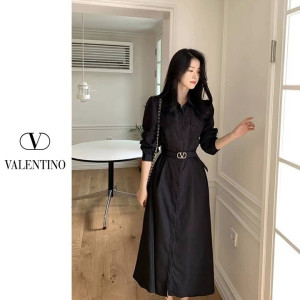  VALENTINO 발렌티노 V벨트 버튼 원피스 3COLOR