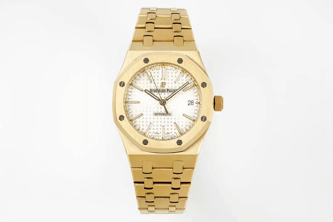 AUDEMARS PIGUET 오데마피게 로얄오크 금통 흰판 37mm 15450