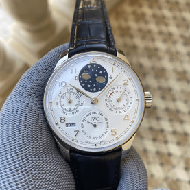 IWC 아이더블유씨 포르투기저 퍼페츄얼 캘린더 화이트골드 화이트다이얼