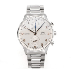 IWC 아이더블유씨 포르투기저 크로노 실버 화이트/로즈골드 다이얼