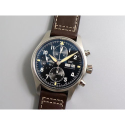 IWC 아이더블유씨 파일럿 더블크로노그래프 블랙다이얼