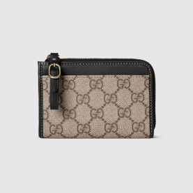 GUCCI 구찌 GG 엠블럼 지퍼 카드 케이스 821804 2COLOR