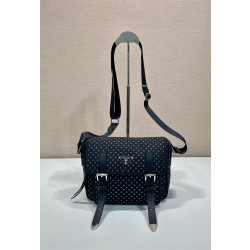 PRADA 프라다 스터드 리나일론 숄더백 1BD382 