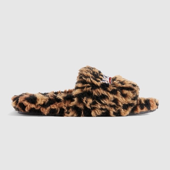 BALENCIAGA 발렌시아가 여성용 슬리퍼 페이크 퍼 로고 슬립온 654261