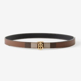 BURBERRY 버버리 체크 레더 리버시블 TB 벨트 80623451 (20mm) 2COLOR