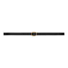 SAINT LAURENT 생로랑 가죽 프레임 버클 슬림 벨트 732560 (15mm) 2COLOR