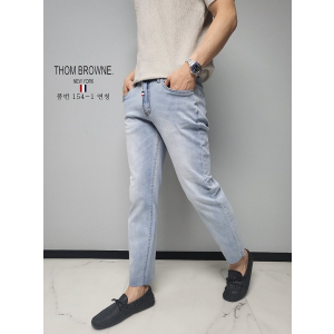 THOM BROWNE 톰브라운 화이트 패치 청바지