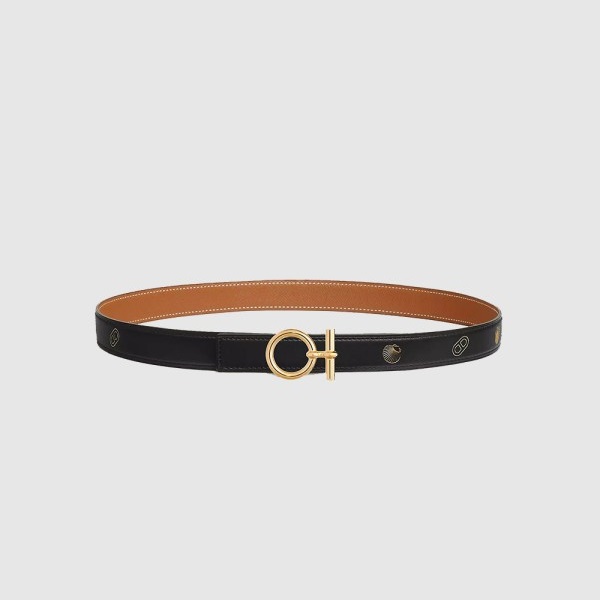 HERMES 에르메스 Flot 벨트 버클 sur Mer 리버서블 가죽 스트랩 2COLOR