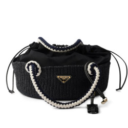 PRADA 프라다 드로스트링 라피아 스몰 토트백 1BA463 2COLOR