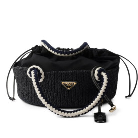 PRADA 프라다 드로스트링 라피아 스몰 토트백 1BA463 2COLOR