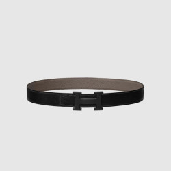 HERMES 에르메스 H 벨트 버클 리버서블 가죽 스트랩