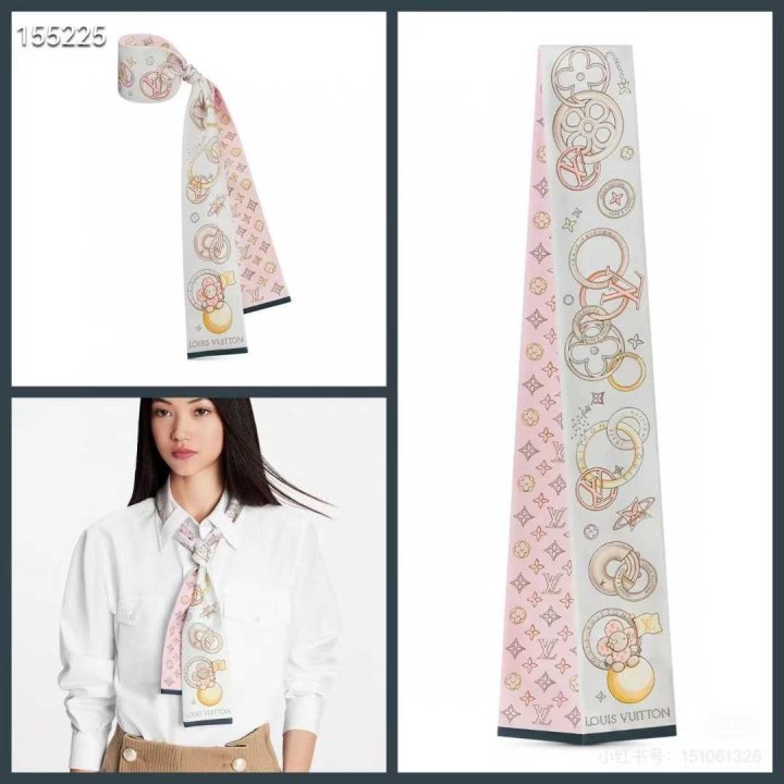 LOUIS VUITTON 루이비통 고리쁘띠 실크 방도 2COLOR