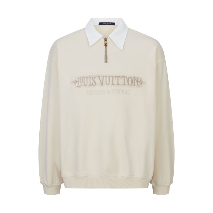 LOUIS VUITTON 루이비통 엠벨리시드 하프 집업 스웨트 셔츠