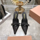 MIUMIU 미우미우 여성용 슬리퍼 (굽높이8CM) M46235 2COLOR