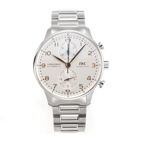 IWC 아이더블유씨 포르투기저 크로노그래프 화이트/로즈골드 다이얼 스틸 SS브레이슬릿 40mm IW371605