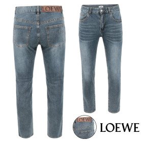 LOEWE 로에베 아나그램 자수 워싱 중청 슬림진 (0706220717)