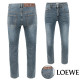 LOEWE 로에베 아나그램 자수 워싱 중청 슬림진 (0706220717)