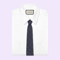 GUCCI 구찌 라운드 인터로킹 G 실크 넥타이 2COLOR