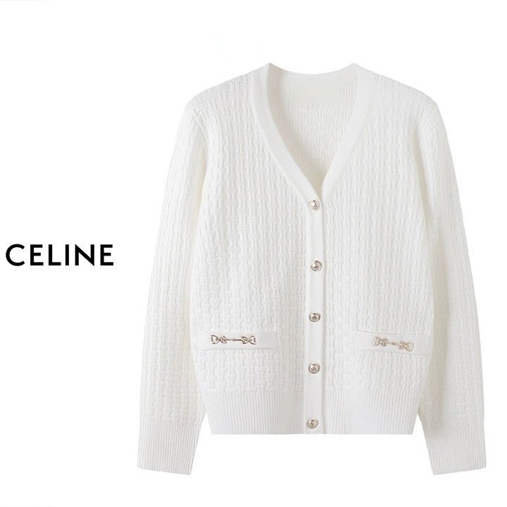  CELINE 셀린느 금장 구르메트 니트 가디건 2COLOR