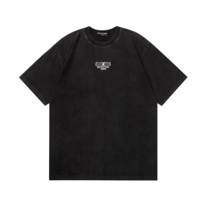 BALENCIAGA 발렌시아가 2318 BB 파리 아이콘 로고 워싱 반팔