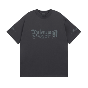 BALENCIAGA 발렌시아가 3192 앤트러사이트 구제 워싱 반팔