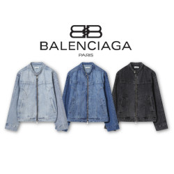 BALENCIAGA 발렌시아가 헨리넥 데님 자켓