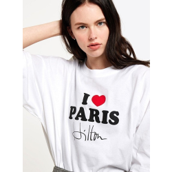 VETEMENTS 베트멍 아이러브 파리스 오버핏 커플 반팔티