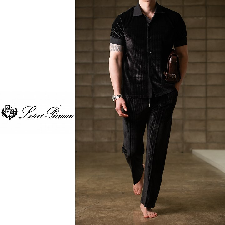 LOROPIANA 로로피아나 하운드 투스 벨루어 셋업