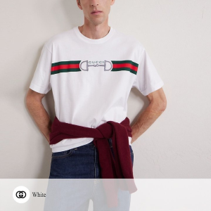 GUCCI 구찌 홀스빗 자수 티셔츠