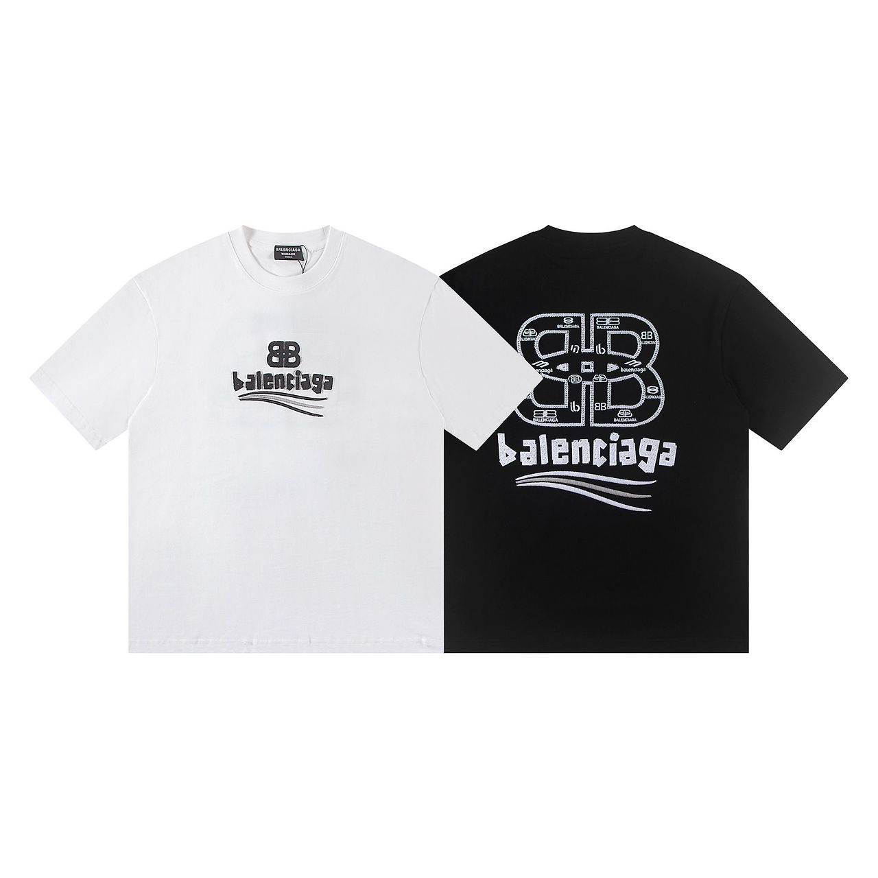 BALENCIAGA 발렌시아가 6348 BB 멀티 아이콘 로고 반팔