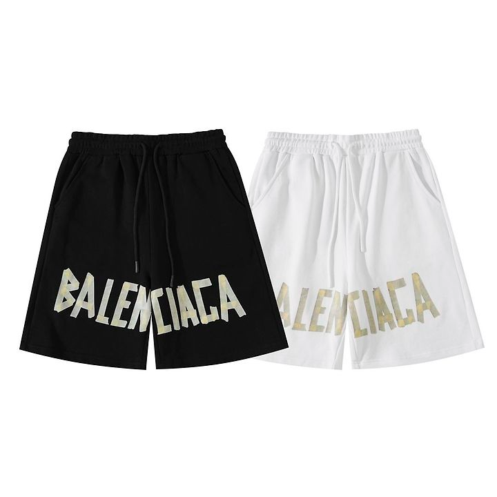 BALENCIAGA 발렌시아가 6428 테이프 로고 스웨트 쇼츠