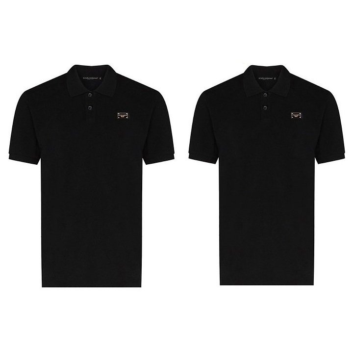 DOLCE & GABBANA 돌체앤가바나 밀라노플레이트 카라 반팔티