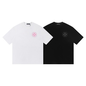 CHROME HEARTS 크롬하츠 6345 체인 홀스슈 플로랄 크로스 반팔