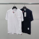 THOM BROWNE 톰브라운 넥삼선 브이넥 반팔티